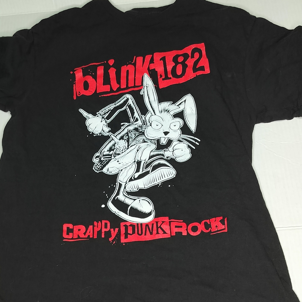 Blink-182 Black Graphic T-Shirt Crappy Punk Rock